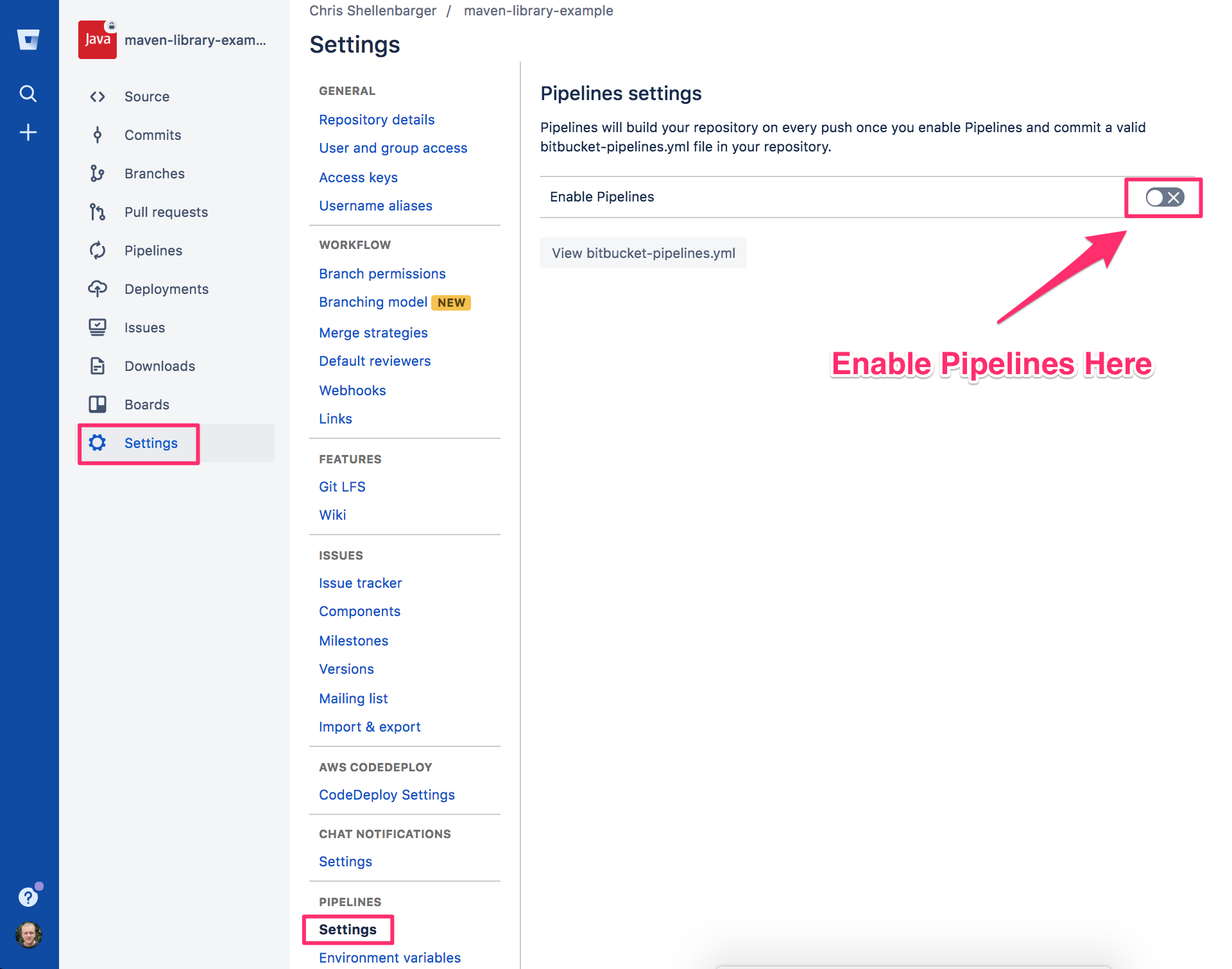 How To Enable Bitbucket Pipelines