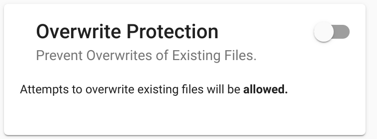 Python Repositories - Overwrite Protection - Disabled