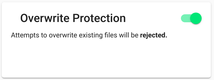 Python Repositories - Overwrite Protection - Enabled
